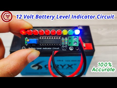 Battery level indicator circuit 12 volt