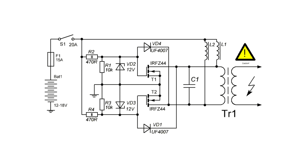 induction heater circuit 2 - Electronics Projects Hub