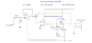 15W Simple Audio Amplifier Circuit
