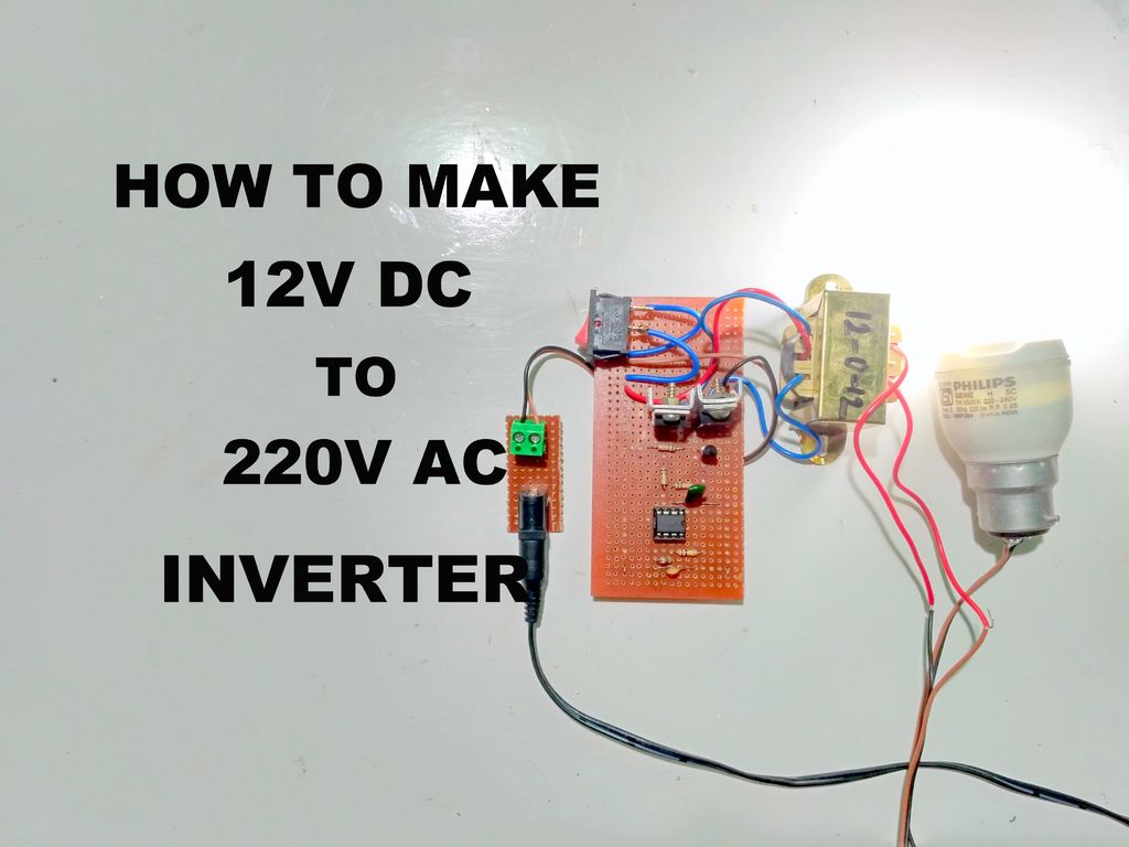 12V to 220V Inverter Circuit