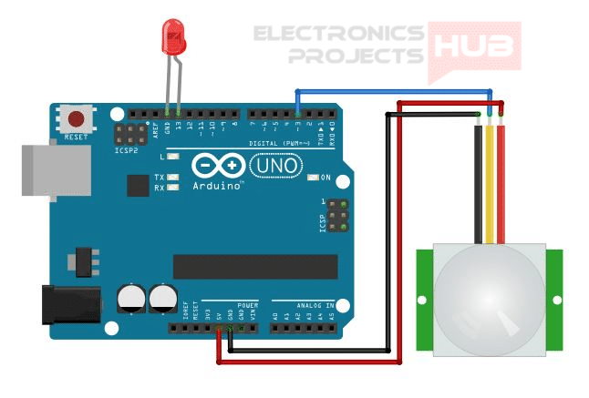 PIR connections with Arduino