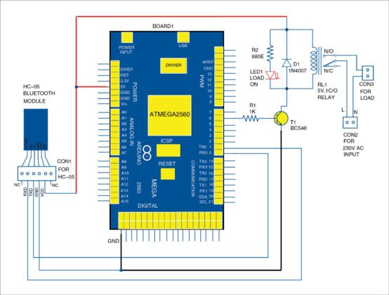 Voice Controlled Home Automation circuit diagram